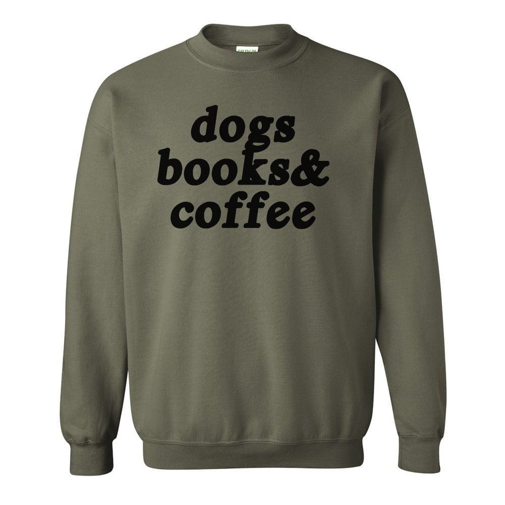 Make It Yours™ '...Books & Coffee' Crewneck Sweatshirt - United Monograms