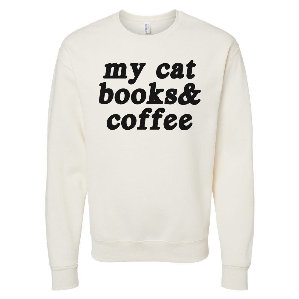 Make It Yours™ '...Books & Coffee' Crewneck Sweatshirt - United Monograms