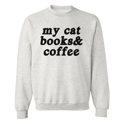 Make It Yours™ '...Books & Coffee' Crewneck Sweatshirt - United Monograms