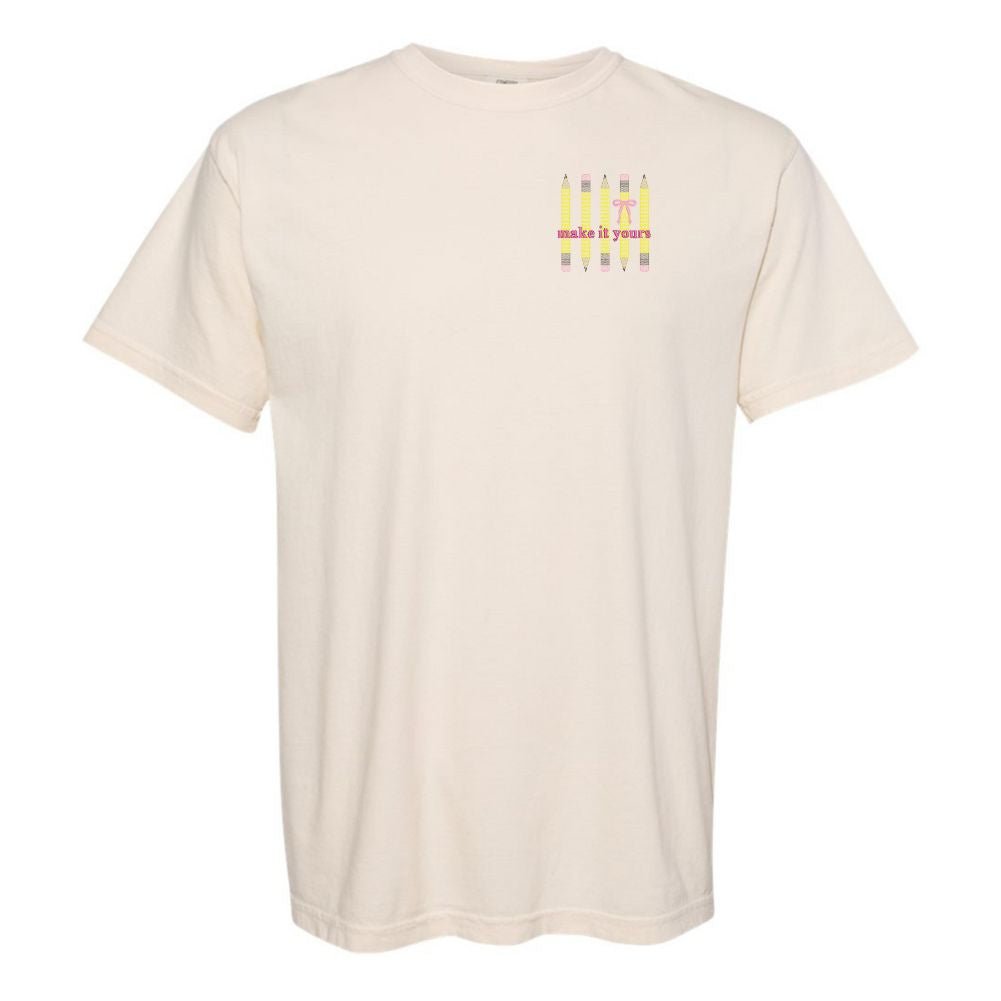 Make It Yours™ Bow Pencil T - Shirt - United Monograms