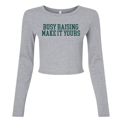 Make It Yours™ 'Busy Raising' Long Sleeve Baby Tee - United Monograms