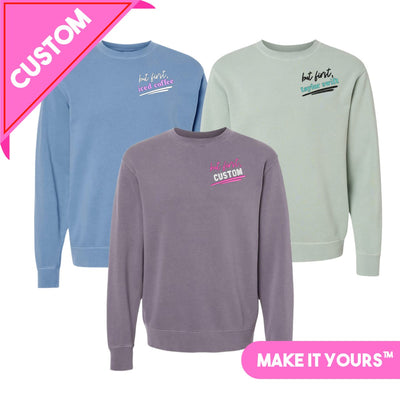 Make It Yours™ 'But First' Cozy Crew - United Monograms