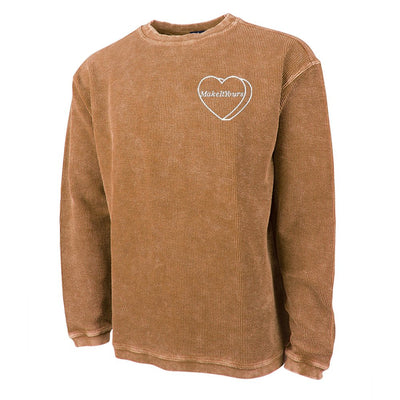 Make It Yours™ 'Candy Heart' Embroidered Corded Crewneck - United Monograms