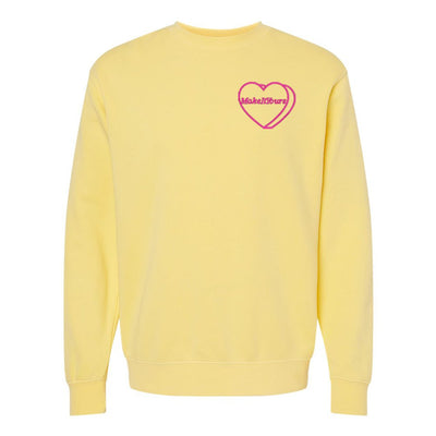 Make It Yours™ 'Candy Heart' Embroidered Cozy Crew - United Monograms