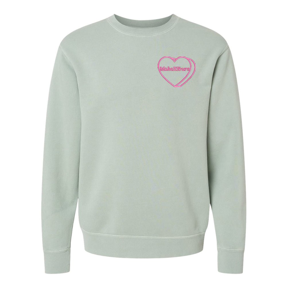 Make It Yours™ 'Candy Heart' Embroidered Cozy Crew - United Monograms