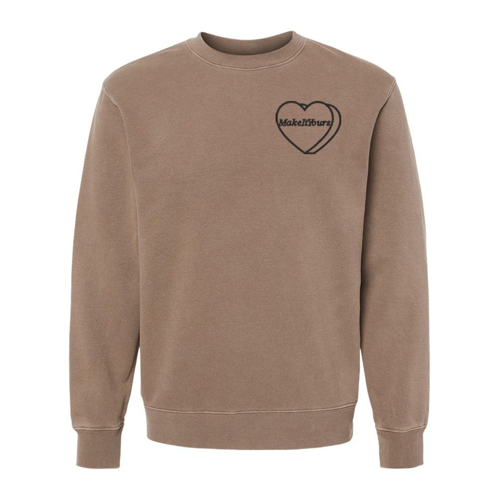 Make It Yours™ 'Candy Heart' Embroidered Cozy Crew - United Monograms