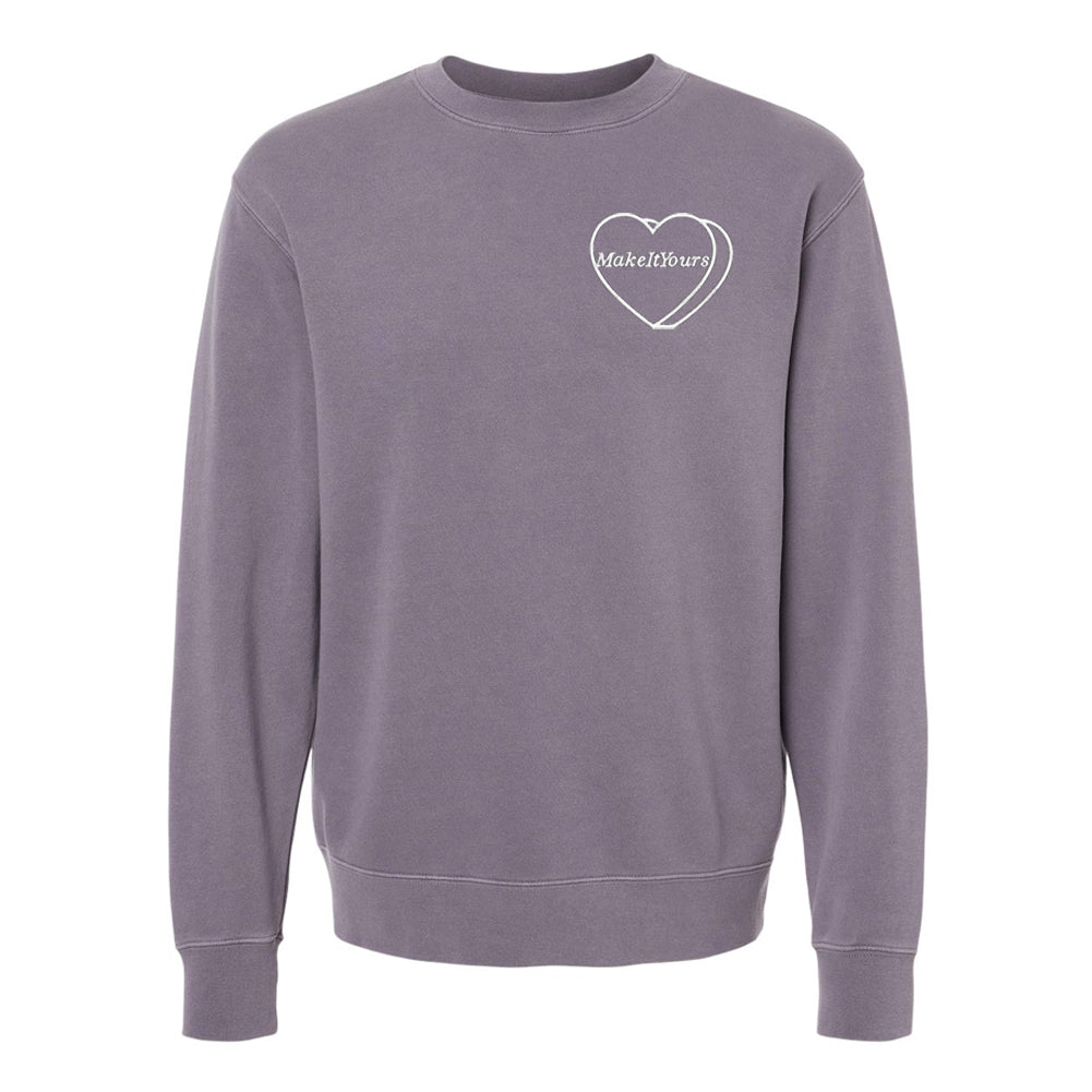 Make It Yours™ 'Candy Heart' Embroidered Cozy Crew - United Monograms