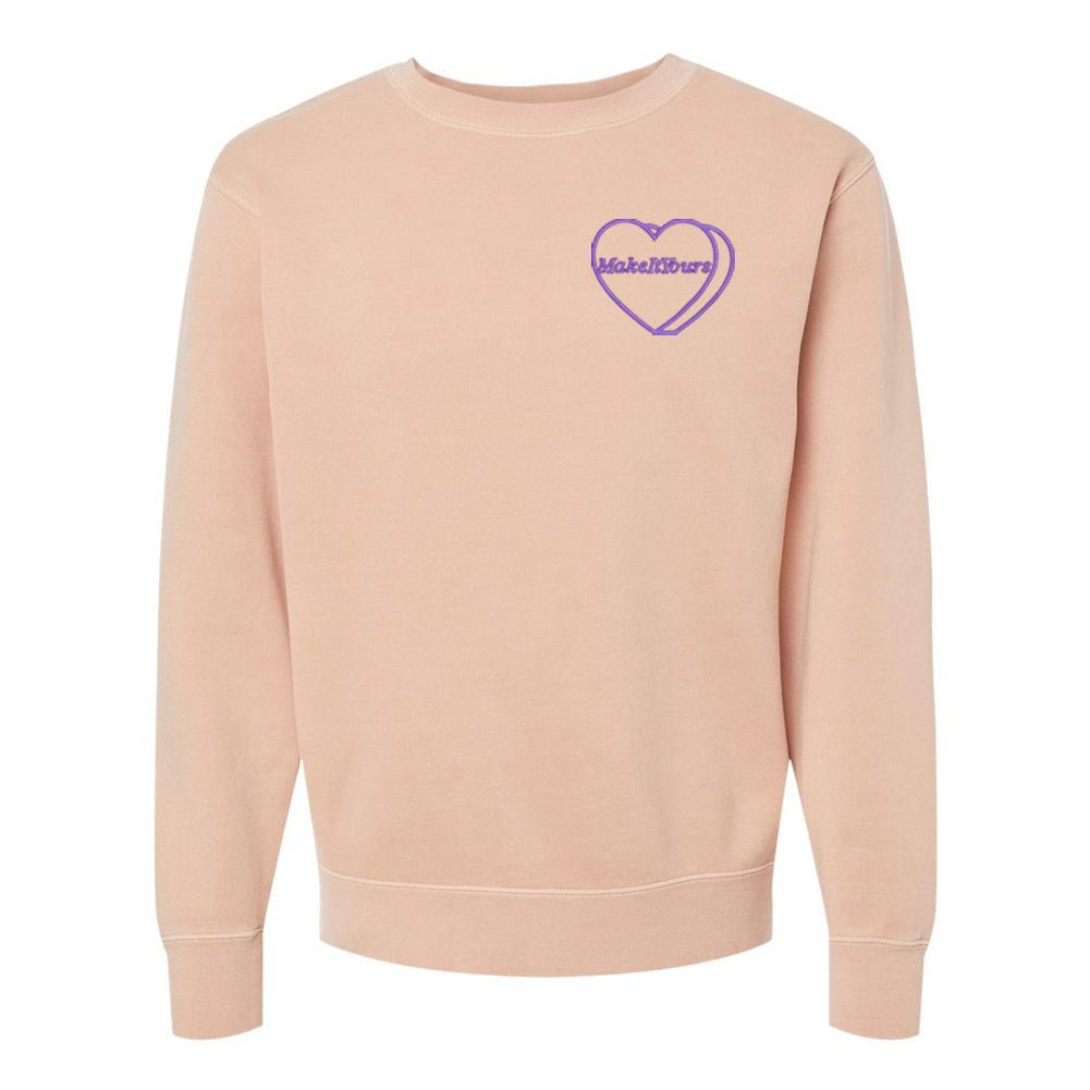 Make It Yours™ 'Candy Heart' Embroidered Cozy Crew - United Monograms