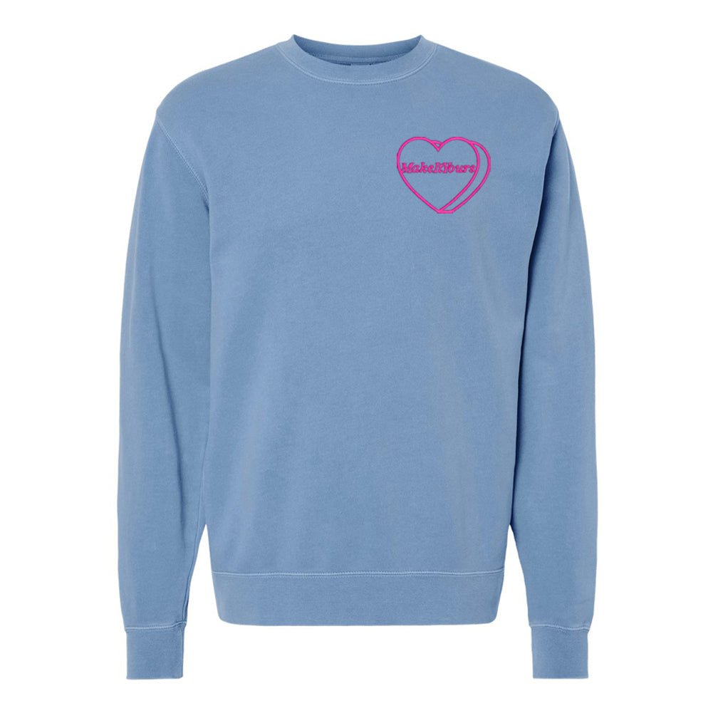 Make It Yours™ 'Candy Heart' Embroidered Cozy Crew - United Monograms