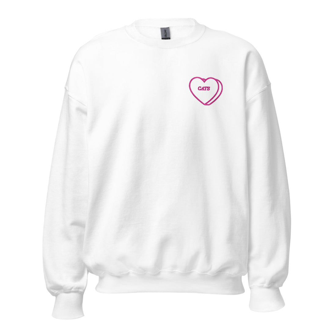 Hand store embroidered Valentine’s Day crewneck