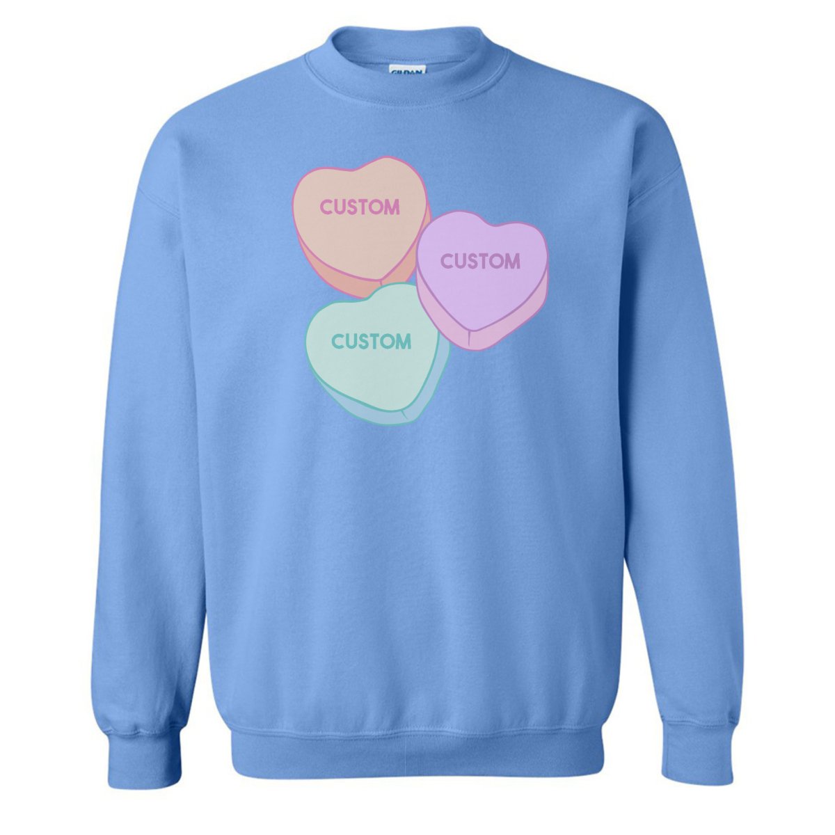 Make It Yours™ 'Candy Hearts' Crewneck Sweatshirt - United Monograms