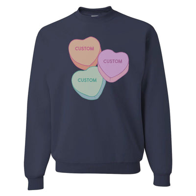 Make It Yours™ 'Candy Hearts' Crewneck Sweatshirt - United Monograms