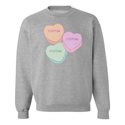 Make It Yours™ 'Candy Hearts' Crewneck Sweatshirt - United Monograms