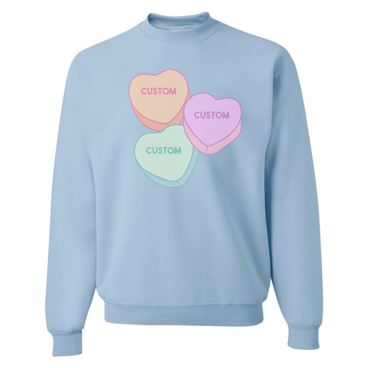 Make It Yours™ 'Candy Hearts' Crewneck Sweatshirt - United Monograms