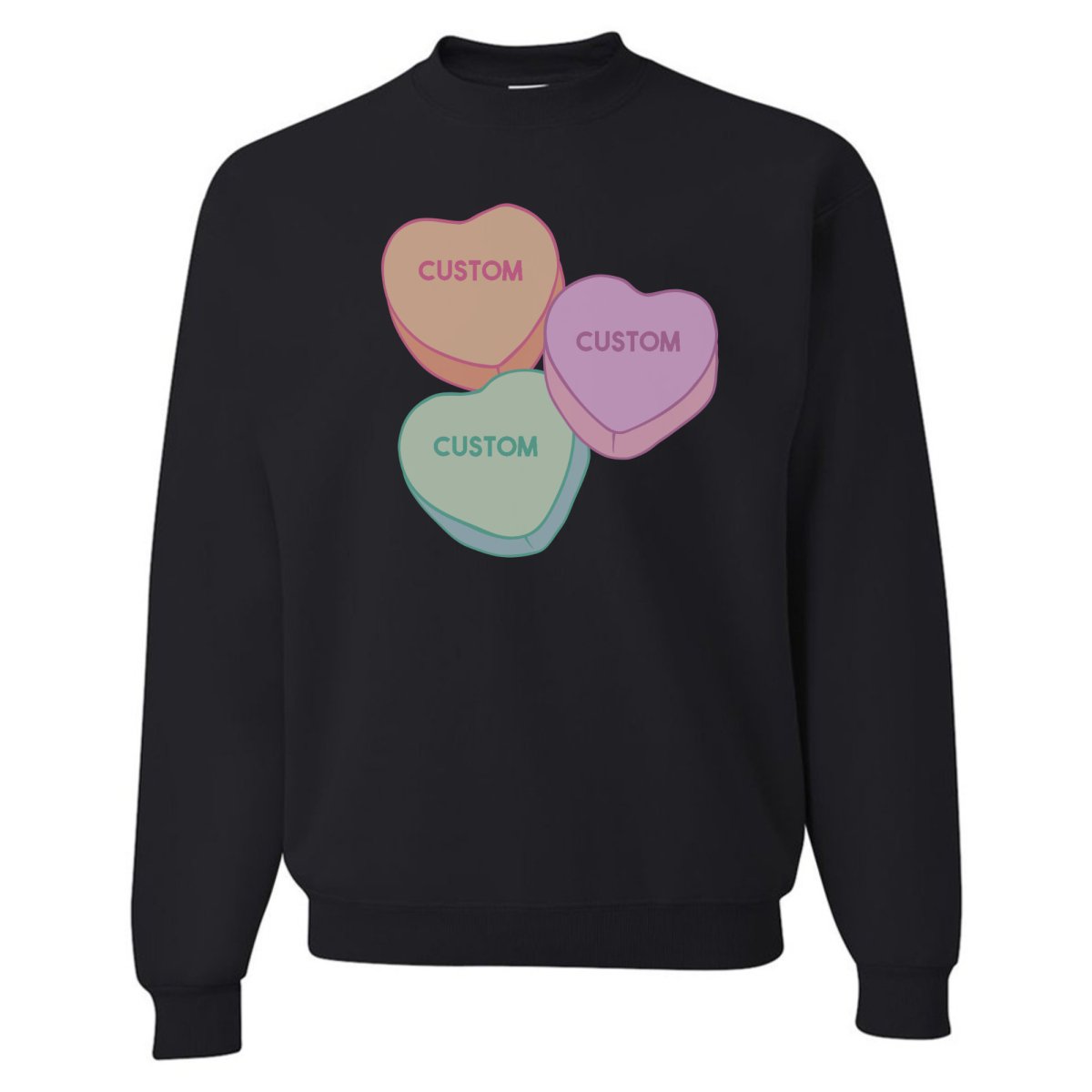 Make It Yours™ 'Candy Hearts' Crewneck Sweatshirt - United Monograms