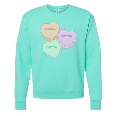 Make It Yours™ 'Candy Hearts' Crewneck Sweatshirt - United Monograms