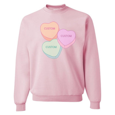 Make It Yours™ 'Candy Hearts' Crewneck Sweatshirt - United Monograms