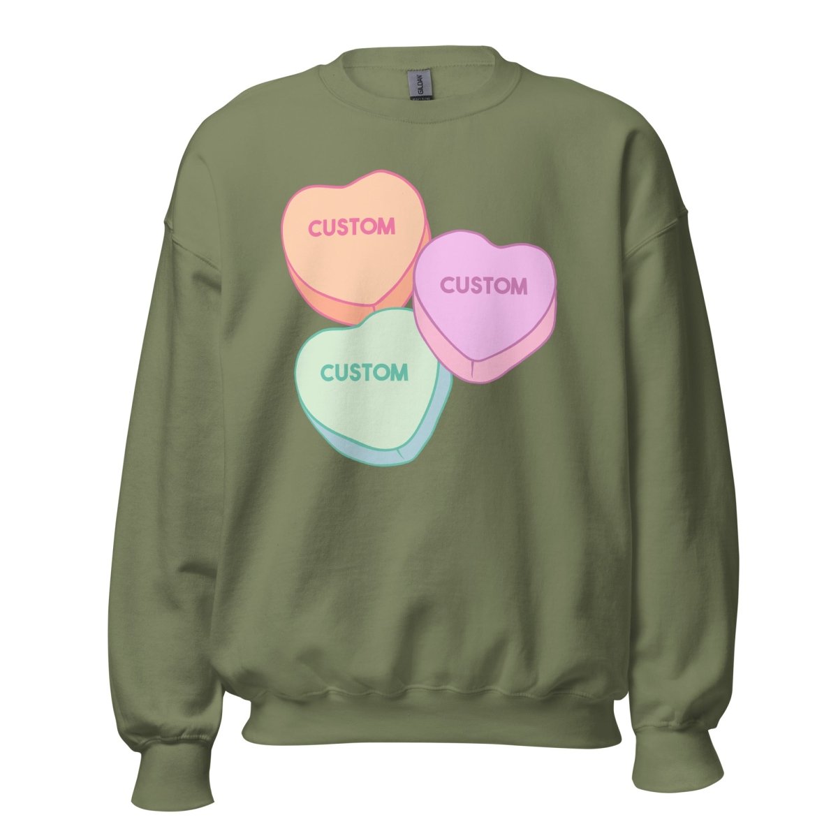 Make It Yours™ 'Candy Hearts' Crewneck Sweatshirt - United Monograms