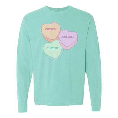 Make It Yours™ 'Candy Hearts' Long Sleeve T-Shirt - United Monograms