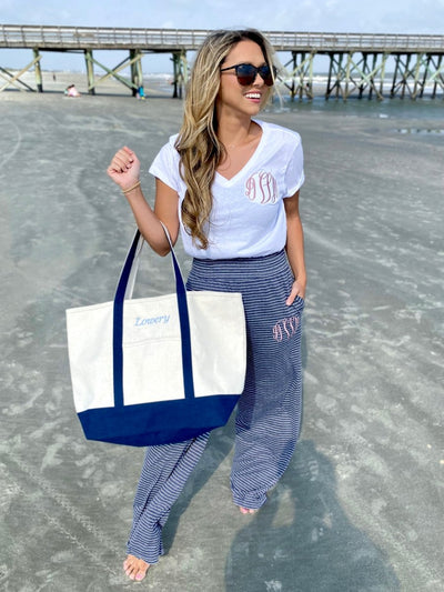 Make It Yours™ Canvas Boat Tote - United Monograms