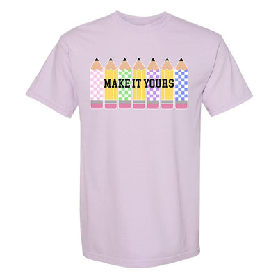 Make It Yours™ 'Checkered Pencils' T-Shirt - United Monograms