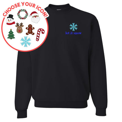 Make It Yours™ Christmas Icon Crewneck Sweatshirt - United Monograms