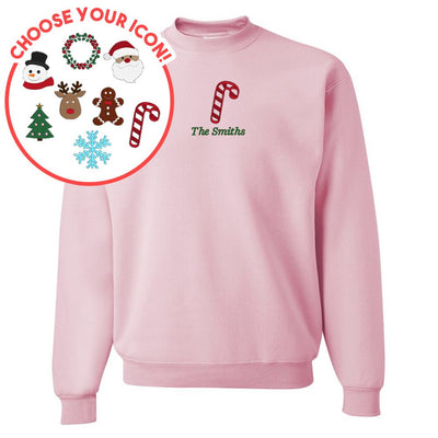 Make It Yours™ Christmas Icon Crewneck Sweatshirt - United Monograms