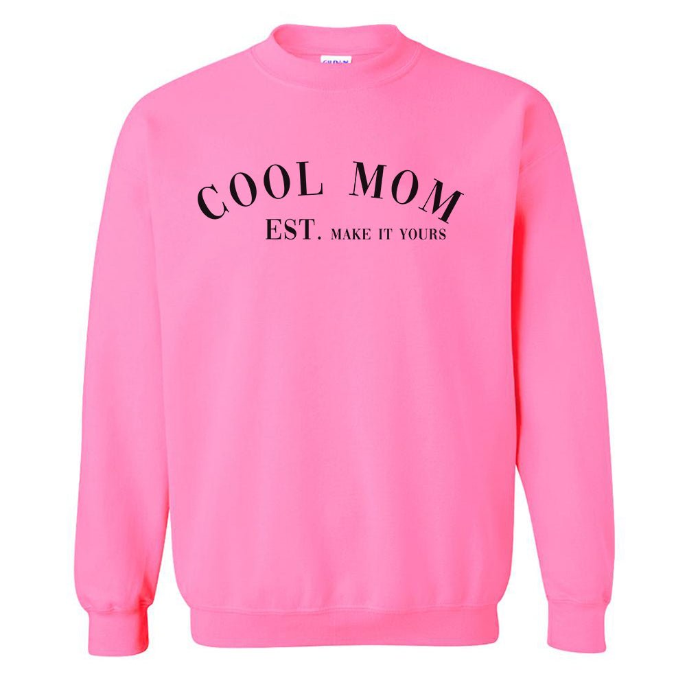Make It Yours™ 'Cool Mom' Neon Crewneck Sweatshirt - United Monograms