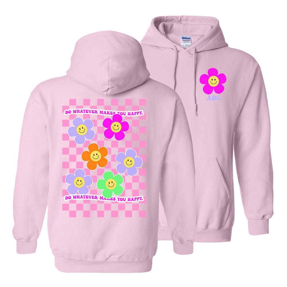 Make It Yours™ 'Do Whatever Makes You Happy' Front & Back Hoodie - United Monograms