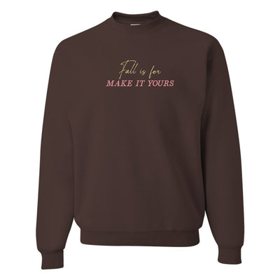 Make It Yours™ 'Fall Is For' Crewneck Sweatshirt - United Monograms