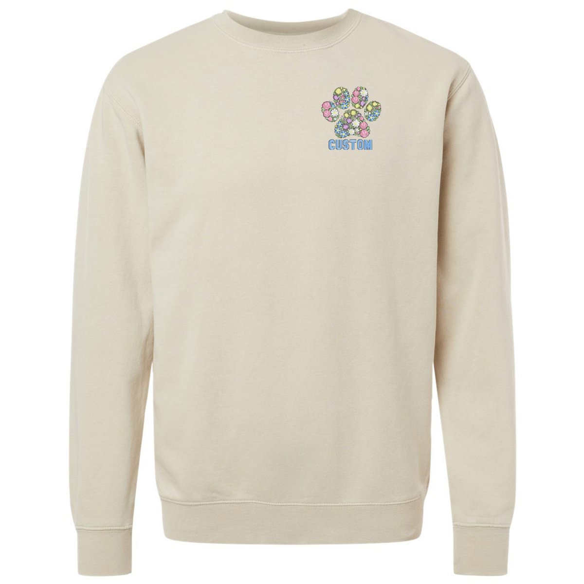 Make It Yours™ 'Floral Paw Print' Cozy Crew - United Monograms