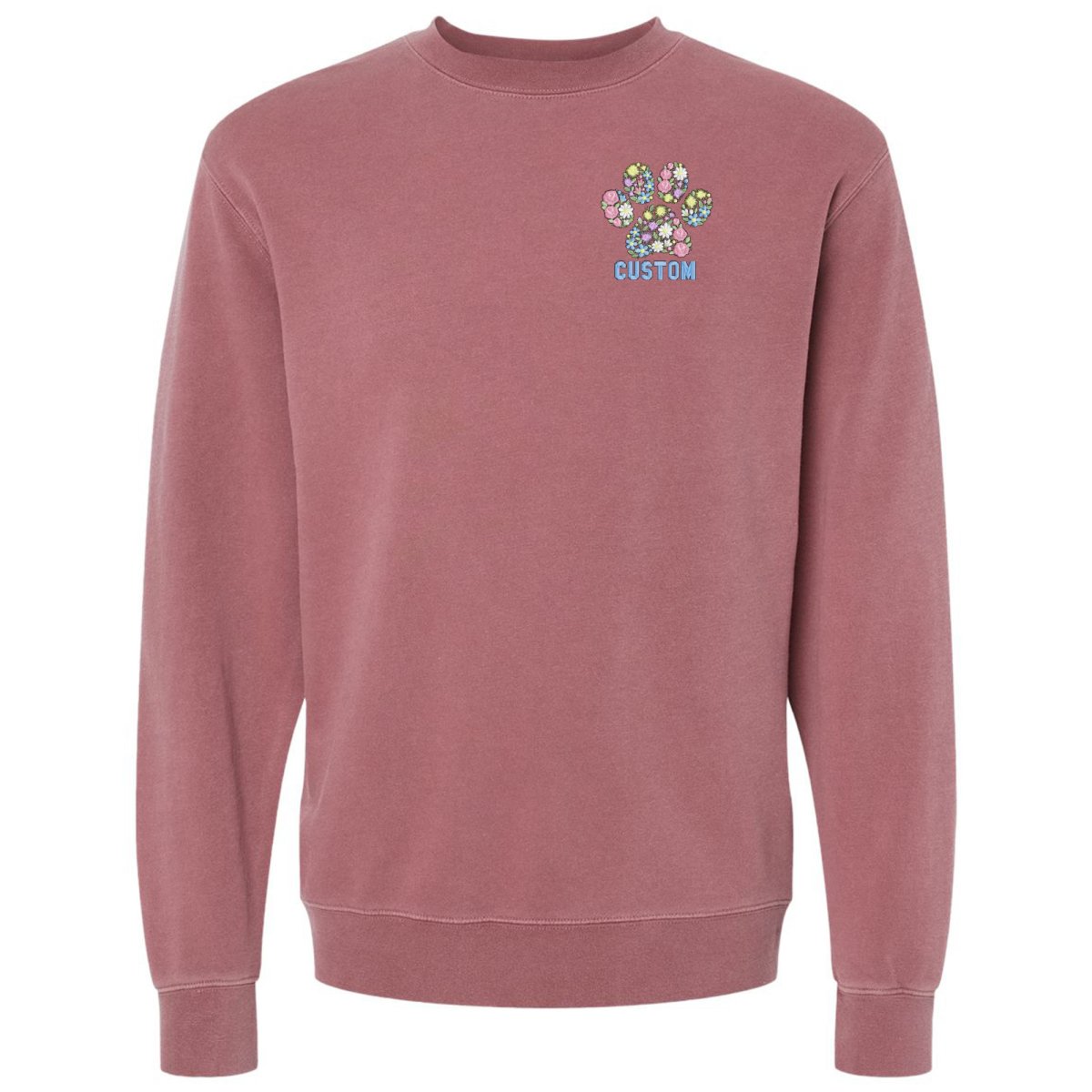 Make It Yours™ 'Floral Paw Print' Cozy Crew - United Monograms