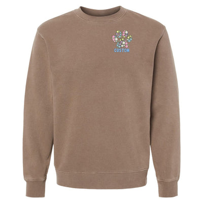 Make It Yours™ 'Floral Paw Print' Cozy Crew - United Monograms