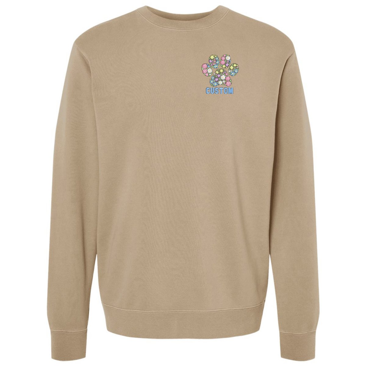 Make It Yours™ 'Floral Paw Print' Cozy Crew - United Monograms