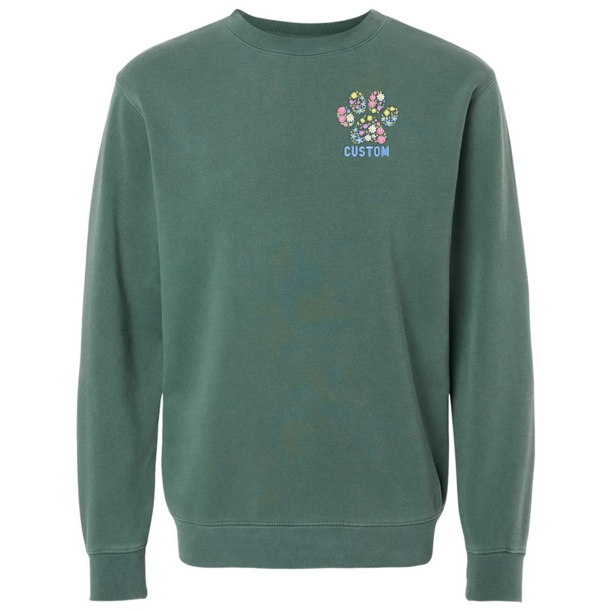 Make It Yours™ 'Floral Paw Print' Cozy Crew - United Monograms