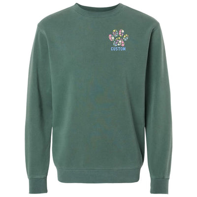 Make It Yours™ 'Floral Paw Print' Cozy Crew - United Monograms