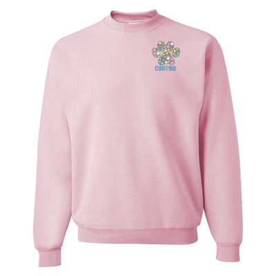 Make It Yours™ 'Floral Paw Print' Crewneck Sweatshirt - United Monograms
