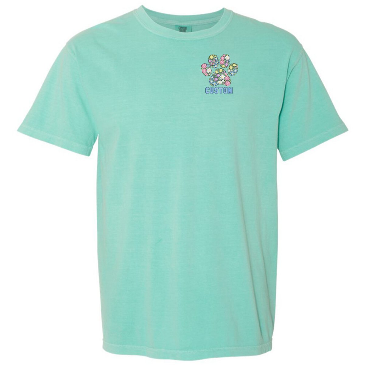 Make It Yours™ 'Floral Paw Print' T-Shirt - United Monograms