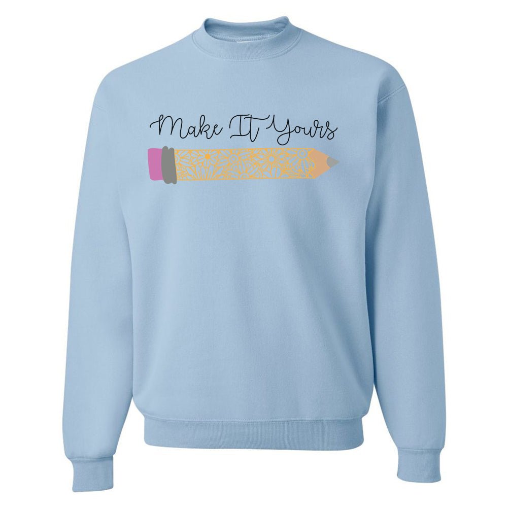 Make It Yours™ 'Floral Pencil' Crewneck Sweatshirt - United Monograms