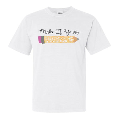 Make It Yours™ 'Floral Pencil' T-Shirt - United Monograms