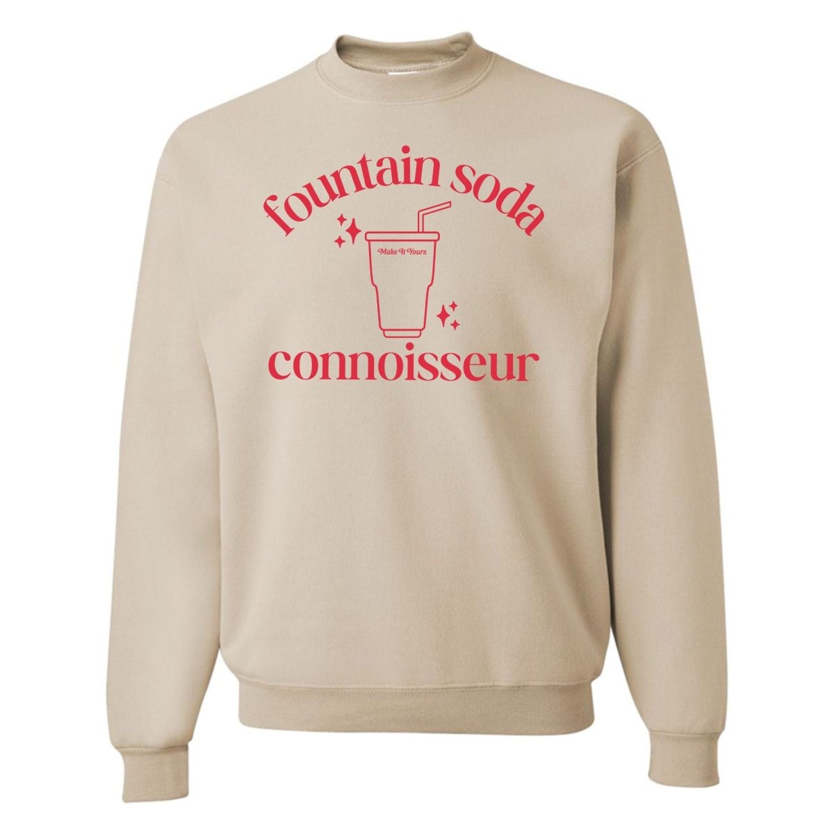 Make It Yours™ 'Fountain Soda Connoisseur' Crewneck Sweatshirt - United Monograms