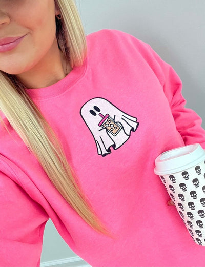 Make It Yours™ 'Ghost Drinks' Crewneck Sweatshirt - United Monograms