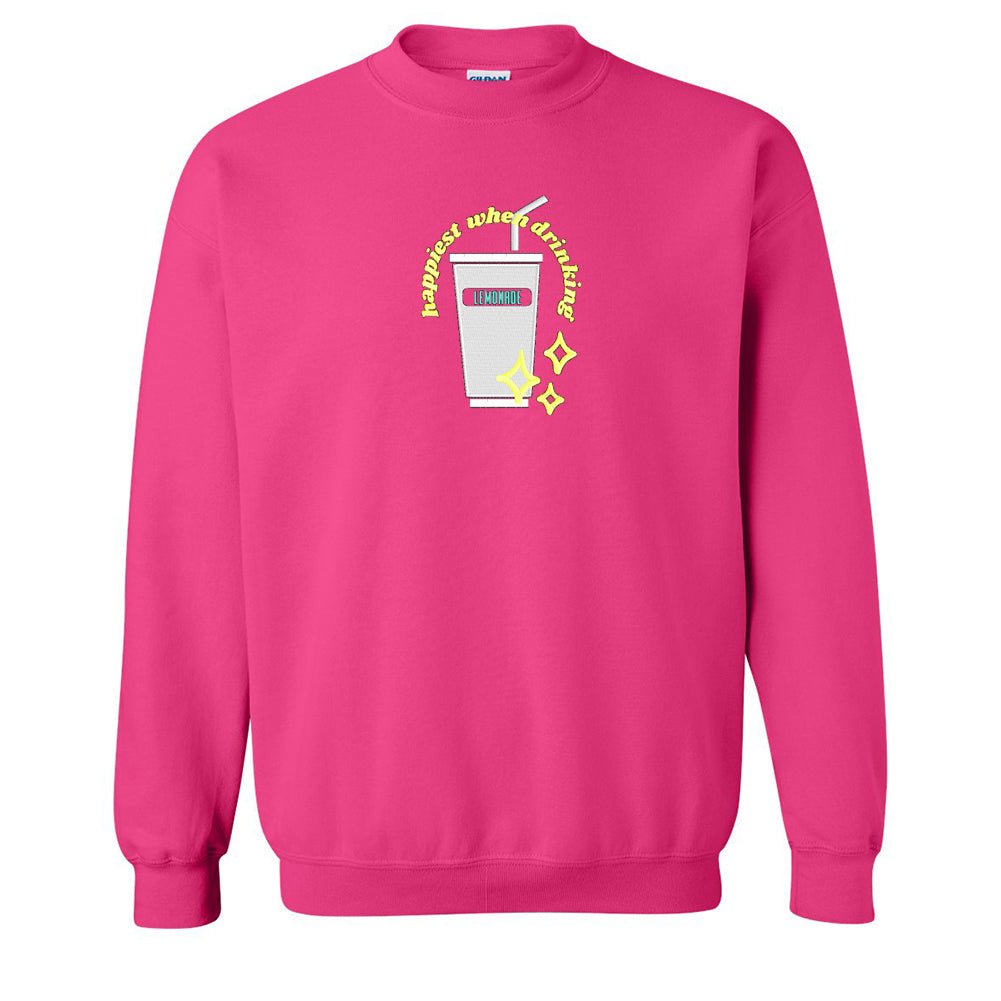 Make It Yours™ 'Happiest When Drinking...' Crewneck Sweatshirt - United Monograms