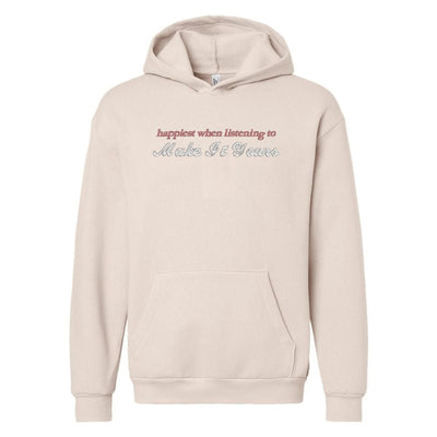 Make It Yours™ 'Happiest When Listening To' Hangout Hoodie - United Monograms