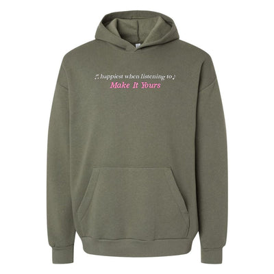 Make It Yours™ 'Happiest When Listening To' Hangout Hoodie - United Monograms