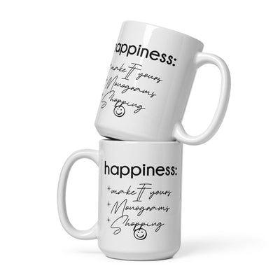 Make It Yours™ 'Happiness Checklist' Coffee Mug - United Monograms