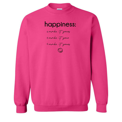 Make It Yours™ 'Happiness Checklist' Crewneck Sweatshirt - United Monograms