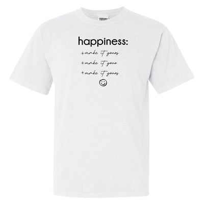 Make It Yours™ 'Happiness Checklist' T-Shirt - United Monograms