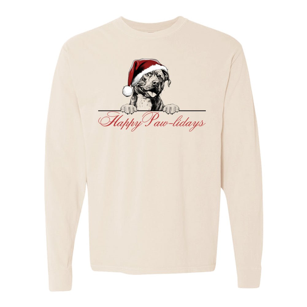 Make It Yours™ 'Happy Paw-lidays' Long Sleeve - United Monograms