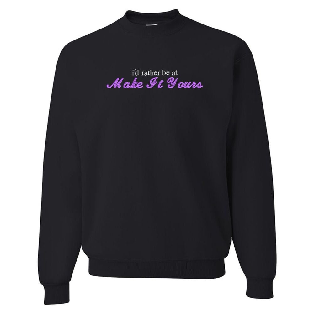 Make It Yours™ 'I'd Rather Be At' Crewneck Sweatshirt - United Monograms